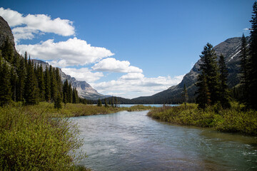 Grinnell Lake,  located in Glacier National Park, in the U. S. state of Montana. Named after George Bird Grinnell, 15 June 2024.