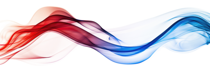 red blue smoke isolated