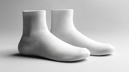 Minimalist White Socks Product Photo Generative AI