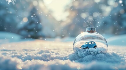 The Snowy Ornament with Car