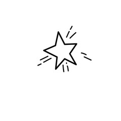 Line star glitter shine of doodle