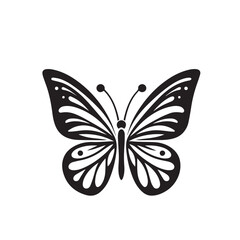 Butterfly silhouette. Butterfly logo vector design isolated on white background.