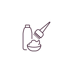 hair dye outline icon. Linear vector from fashion concept. Thin line hair dye icon isolated on white background