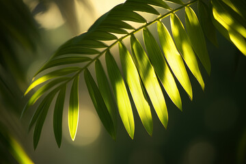 Sunlight shining through a single green leaf symbolism of Sukkot