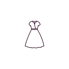 women drees outline icon. Linear vector from fashion concept. Thin line women drees icon isolated on white background