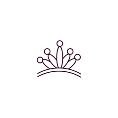 diadem outline icon. Linear vector from fashion concept. Thin line diadem icon isolated on white background © Design_Farm