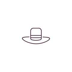 cylinder hat outline icon. Linear vector from fashion concept. Thin line cylinder hat icon isolated on white background
