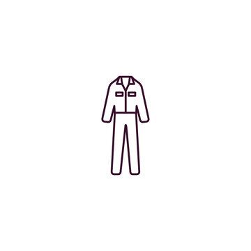 recommend clip art: working coverall outline icon. Linear vector from fashion concept. Thin line working coverall icon isolated on white background