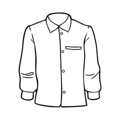 shirt outline vector illustration