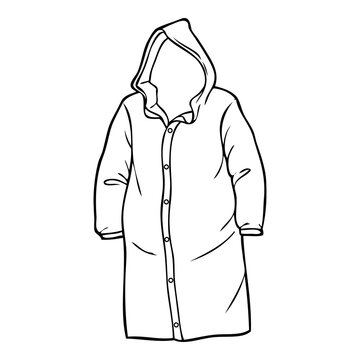 recommend clip art: raincoat outline vector illustration