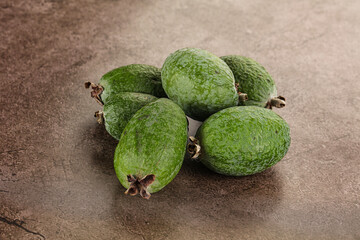 Ripe sweet huicy exotic feijoa