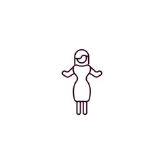 sexy human outline icon. Linear vector from feelings concept. Thin line sexy human icon isolated on white background
