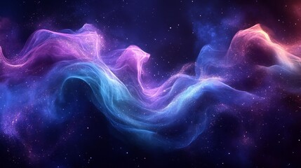 Abstract Cosmic Nebula with Vibrant Colors Generative AI