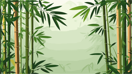 Naklejka premium Elegant Bamboo Vector Leaf Background in Modern Asian Style