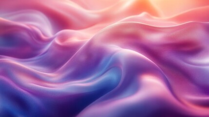 Obraz premium Soft Shimmering Waves in Pink and Violet Tones Generative AI