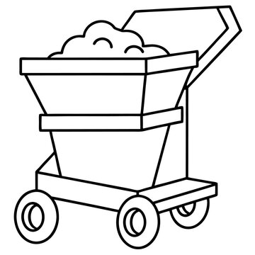 cart carrying dirt outline clip art preview
