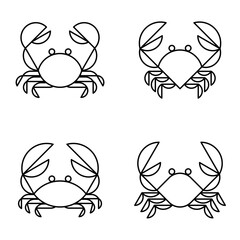 Set of Crab logo. Icon design. Template elements
