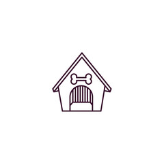 pet house  outline icon. Linear vector from furniture concept. Thin line pet house  icon isolated on white background