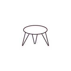 coffee table  outline icon. Linear vector from furniture concept. Thin line coffee table  icon isolated on white background