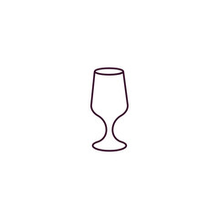 glassware  outline icon. Linear vector from furniture concept. Thin line glassware  icon isolated on white background