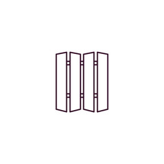 Obraz premium room divider outline icon. Linear vector from furniture concept. Thin line room divider icon isolated on white background