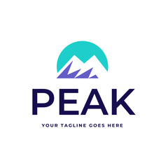 Mountain logo, Peak logo design vector template