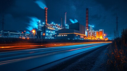Night Industrial Landscape.