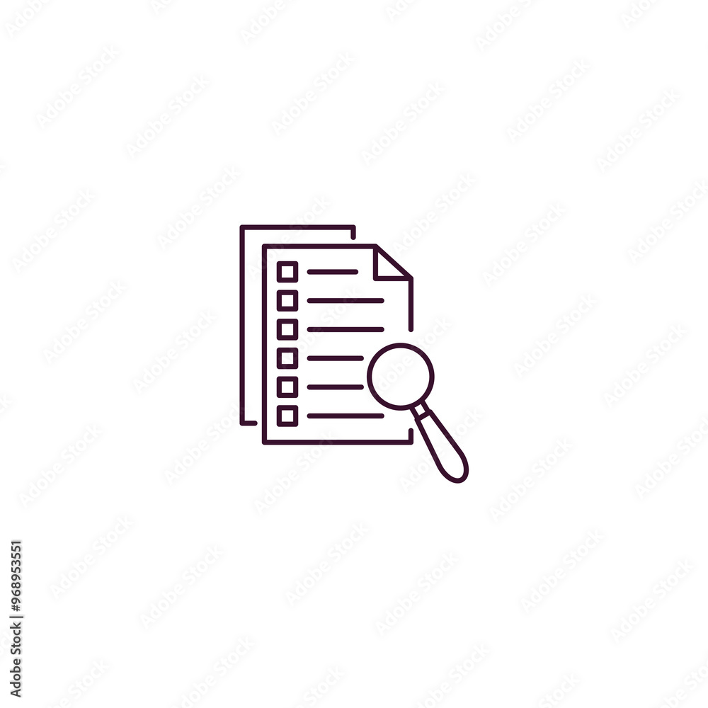 Poster evaluation outline icon. linear vector from ai and tech concept. thin line evaluation icon isolated 
