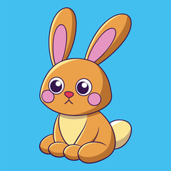 Obraz premium cartoon bunny bored waiting 