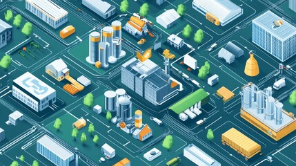 Fototapeta premium Cityscape Illustration.