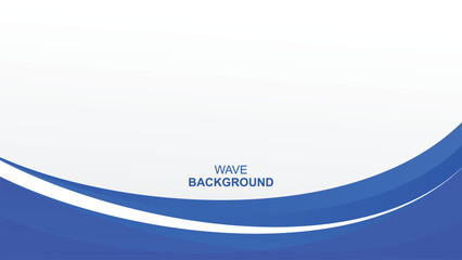 Dynamic blue wave with space for text