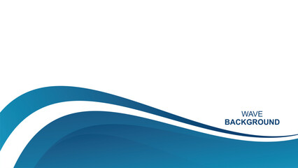 Dynamic blue wave with space for text