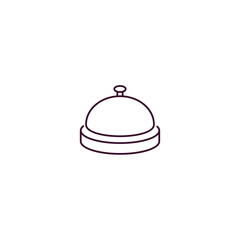 reception bell outline icon. Linear vector from hotel concept. Thin line reception bell icon isolated on white background