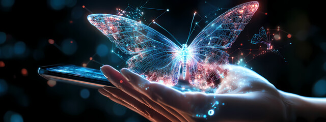 Holographic Butterfly Emerging from Tablet