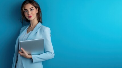 The Woman with Laptop Portrait