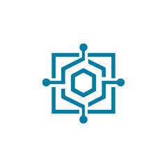 Abstract Hexagon digital Symbol Design , illustration