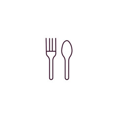 cutlery outline icon. Linear vector from hotel concept. Thin line cutlery icon isolated on white background