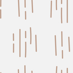 inimal Abstract Seamless Pattern with Beige Lines. Hand drawn simple Neutral Background with curves. Contemporary art. Repeat vector illustration