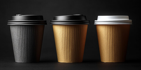Photo of a hot coffee in a paper cup