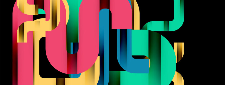 Lines, abstract letter style design background. Geometric vector Illustration For Wallpaper, Banner, Background, Card, Book Illustration, landing page