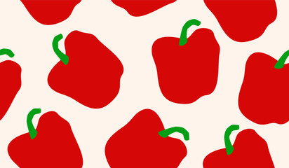 Cute paprika pattern background vector design