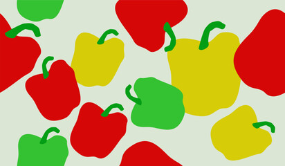 Cute paprika pattern background vector design