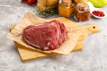 Raw beef piece for cooking