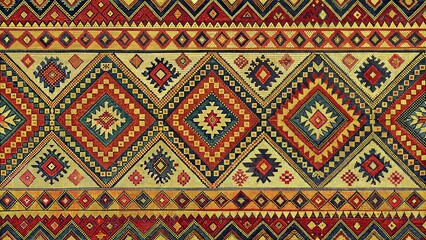 Seamless multicolored geometric pattern for textiles and wallpaper.Ethnic infinite pattern for printing on fabric and paper