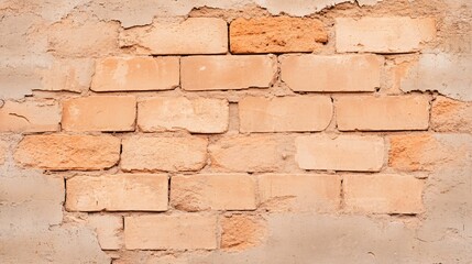 Obraz premium Textured orange brick wall showcasing rustic charm and character.