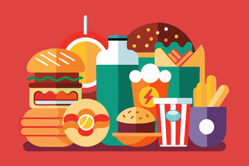 Unhealthy ultra-processed food concepts for diet and nutrition awareness