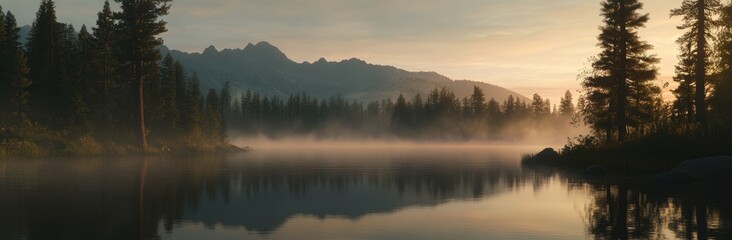 A panorama of the Geroldsee with the Soierngruppe and Karendel in the Alps