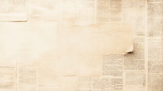 Vintage newspaper background with a textured, faded appearance.