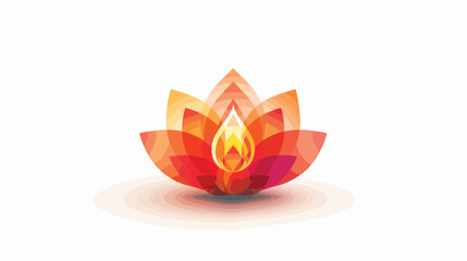 Diwali Abstract Flower Icon Vector Isolated