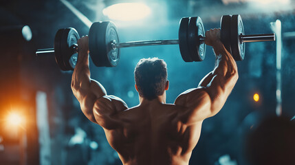 A fitness enthusiast lifting a heavy weight for the first time symbolizing physical achievement.